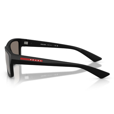 Prada Occhiali da Sole PSB10S 1BO80Z Linea Rossa Nero Opaco Grigio Specchiato Uomo 3