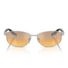 Prada Occhiali da Sole PSB53S 1BC40Z Linea Rossa Argento Arancione Specchiato Uomo 