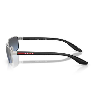 Prada Occhiali da Sole PSB54S 1BC11A Linea Rossa Argento Blu Specchiato Argento Uomo  3