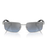 Prada Occhiali da Sole PSB54S 1BC11A Linea Rossa Argento Blu Specchiato Argento Uomo  
