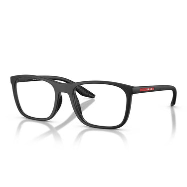 Prada Occhiali da Vista PS06TV 12P1O1 Linea Rossa Nero Opaco/Trasparente Uomo 2