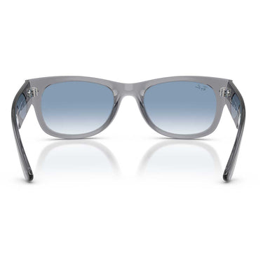 Ray-Ban Occhiali da Sole RB0832S 68463F Mega Wayfarer II Grigio/Trasparente Sfumato Blu Unisex 3