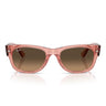 Ray-Ban Occhiali da Sole RB0832S 684843 Mega Wayfarer II Rosa Trasparente Marrone Chiaro Sfumato Nero Unisex