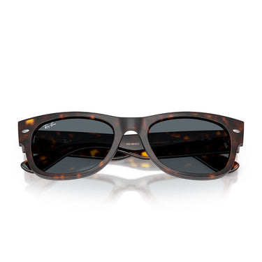 Ray-Ban Occhiali da Sole RB0832S 902 R5 Mega Wayfarer II Marrone Blu Unisex  5