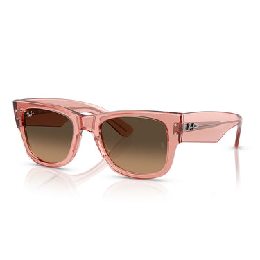 Ray-Ban Occhiali da Sole RB0840S 684843 Mega Wayfarer Rosa Trasparente Marrone Sfumato Unisex  2