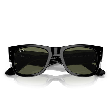 Ray-Ban Occhiali da Sole RB0840S 901/58 Mega Wayfarer Nero/Verde G-15 Unisex Polarizzati 5