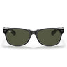Ray-Ban Lunettes de Soleil RB2132 6052 New Wayfarer Noir/Vert G-15 Unisexe