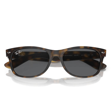 Ray-Ban Occhiali da Sole RB2132 865-B1 New Wayfarer Havana-Grigio Scuro Unisex 7