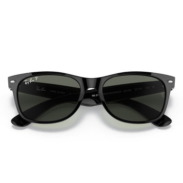 Ray-Ban Okulary Przeciwsłoneczne RB2132 901-58 New Wayfarer Czarny Błyszczący-Zielony Unisex Polaryzowane 5