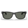 Ray-Ban Lunettes de Soleil RB2132 901 New Wayfarer Noir/Vert G-15 Unisexe