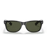 Ray-Ban Occhiali da Sole RB2132 901L New Wayfarer Nero Lucido Verde G-15 Unisex