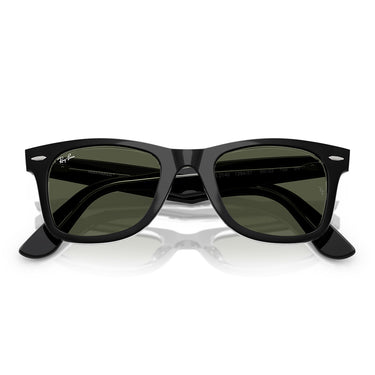 Ray-Ban Sunglasses RB2140 129431 Wayfarer Black On Transparent/Green Unisex 5