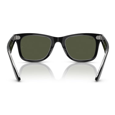 Ray-Ban Sunglasses RB2140 129431 Wayfarer Black On Transparent/Green Unisex 3