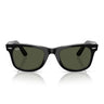Ray-Ban Gafas de Sol RB2140 129431 Wayfarer Negro Sobre Transparente/Verde Unisex