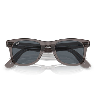Ray-Ban Occhiali da Sole RB2140 1355R5 Wayfarer Grigio Trasparente/Blu Unisex