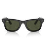 Ray-Ban Occhiali da Sole RB2140 135831 Wayfarer Nero-Verde G-15 Unisex