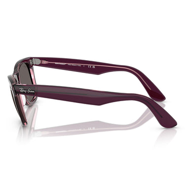 Ray-Ban Sunglasses RB2140 1447B1 Wayfarer Violet Pink Transparent Dark Gray Unisex 2