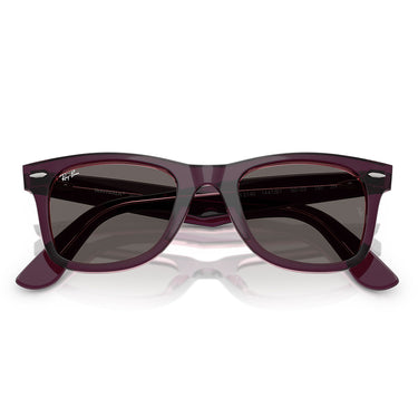 Ray-Ban Sunglasses RB2140 1447B1 Wayfarer Violet Pink Transparent Dark Gray Unisex 5