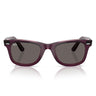 Ray-Ban Sunglasses RB2140 1447B1 Wayfarer Violet Pink Transparent Dark Gray Unisex
