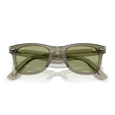 Ray-Ban Occhiali da Sole RB2140 68694E Wayfarer Star Wars Verde Trasparente Verde Bottiglia Unisex  6
