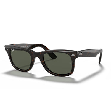Ray-Ban Occhiali da Sole RB2140 902/58 Wayfarer Havana/Verde Unisex Polarizzati 2