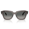 Ray-Ban Sunglasses RB2186 136971 State Street Striated Transparent Gray/Smoked Gray Unisex