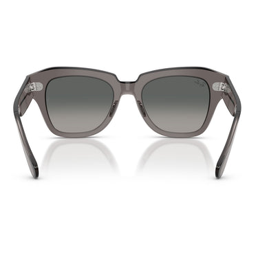 Ray-Ban Sunglasses RB2186 136971 State Street Striato Transparent Gray/Smoked Gray Unisex 3