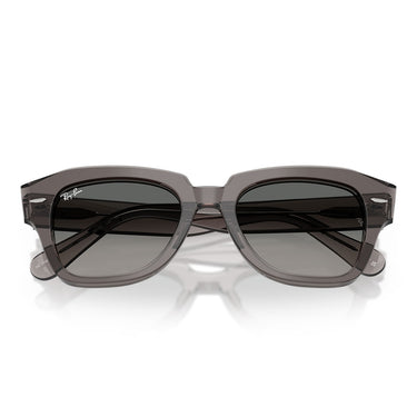 Ray-Ban Sunglasses RB2186 136971 State Street Striato Transparent Gray/Smoked Gray Unisex 5