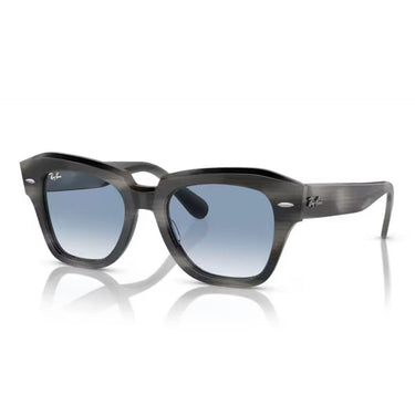 Ray-Ban Gafas de Sol RB2186 14043F State Street Striato Gris/Azul Transparente Unisex 2