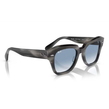 Ray-Ban Gafas de Sol RB2186 14043F State Street Striato Gris/Azul Transparente Unisex 5