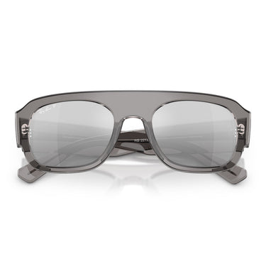 Ray-Ban Okulary Przeciwsłoneczne RB2218 668482 Szary Przezroczysty/Szary Lustrzany Unisex Polaryzowane 5