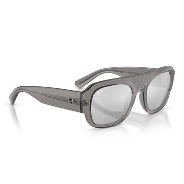 Ray-Ban Okulary Przeciwsłoneczne RB2218 668482 Szary Przezroczysty/Szary Lustrzany Unisex Polaryzowane 4
