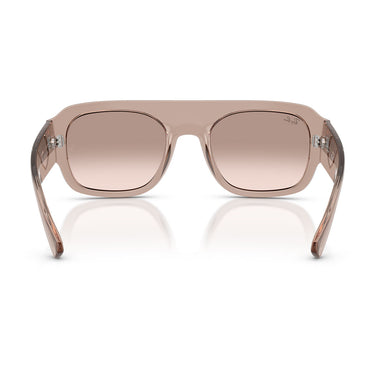 Ray-Ban Lunettes de Soleil RB2218 67278Z Marron Clair Transparent Marron Miroir Argent Unisexe 4