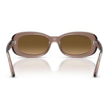 Ray-Ban Gafas de Sol RB2221 6827M2 Beige Transparente/Marrón Degradado Mujer Polarizadas 3