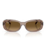 Ray-Ban Sonnenbrille RB2221 6827M2 Beige Transparent/Braun Verlauf Damen Polarisiert