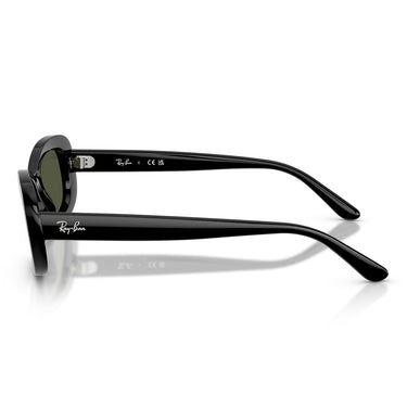 Ray-Ban Okulary Przeciwsłoneczne RB2221 901/31 Czarny/Zielony Damskie 3