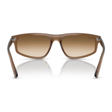 Ray-Ban Occhiali da Sole RB2225 664051 Marrone Chiaro Trasparente/Trasparente Sfumato Marrone Unisex 5