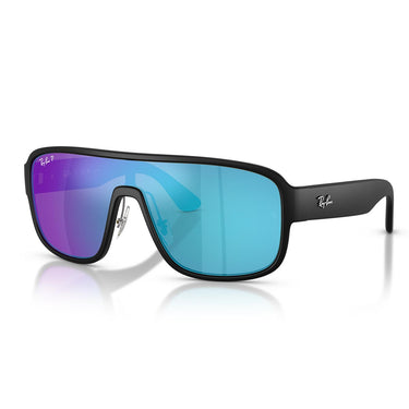 Ray-Ban Occhiali da Sole RB2229 901SA1 Polarized S Nero/Verde A Specchio Blu Unisex Polarizzati