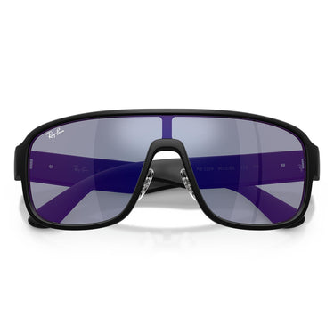 Ray-Ban Occhiali da Sole RB2229 901SB2 Nero Opaco/Blu Scuro Specchiato Viola Unisex