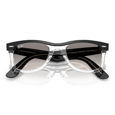 Ray-Ban Sunglasses RB2240 129432 Wayfarer Black On Transparent/Gray Gradient Unisex 5