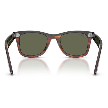 Ray-Ban Okulary Przeciwsłoneczne RB2240 144058 Wayfarer Czarny Na Brązowo/Zielono Unisex Polaryzowane 3