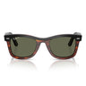Ray-Ban Okulary Przeciwsłoneczne RB2240 144058 Wayfarer Czarny Na Brązowo/Zielony Unisex Polaryzacyjne
