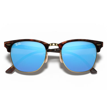 Ray-Ban Occhiali da Sole RB3016 114517 Clubmaster Havana/Blu Specchiato Unisex 5