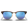 Ray-Ban Sonnenbrille RB3016 114517 Clubmaster Havana/Blu Verspiegelt Unisex