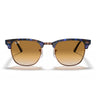 Ray-Ban Occhiali da Sole RB3016 125651 Clubmaster Marrone Blu/Marrone Chiaro Sfumato Unisex