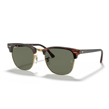 Ray-Ban Occhiali da Sole RB3016 990/58 Clubmaster Tartarugato/Verde G-15 Unisex Polarizzati
