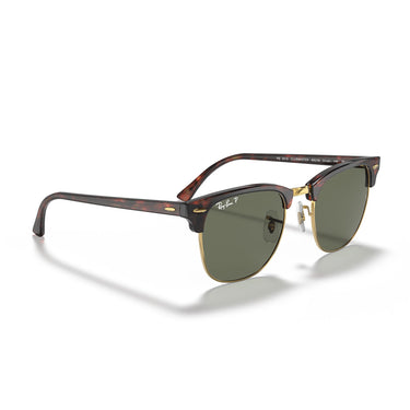 Ray-Ban Occhiali da Sole RB3016 990/58 Clubmaster Tartarugato/Verde G-15 Unisex Polarizzati