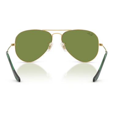 Ray-Ban Occhiali da Sole RB3025 001/4E Aviator Oro Arista/Verde Unisex 3