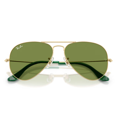 Ray-Ban Occhiali da Sole RB3025 001/4E Aviator Oro Arista/Verde Unisex 5