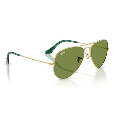 Ray-Ban Occhiali da Sole RB3025 001/4E Aviator Oro Arista/Verde Unisex 4
